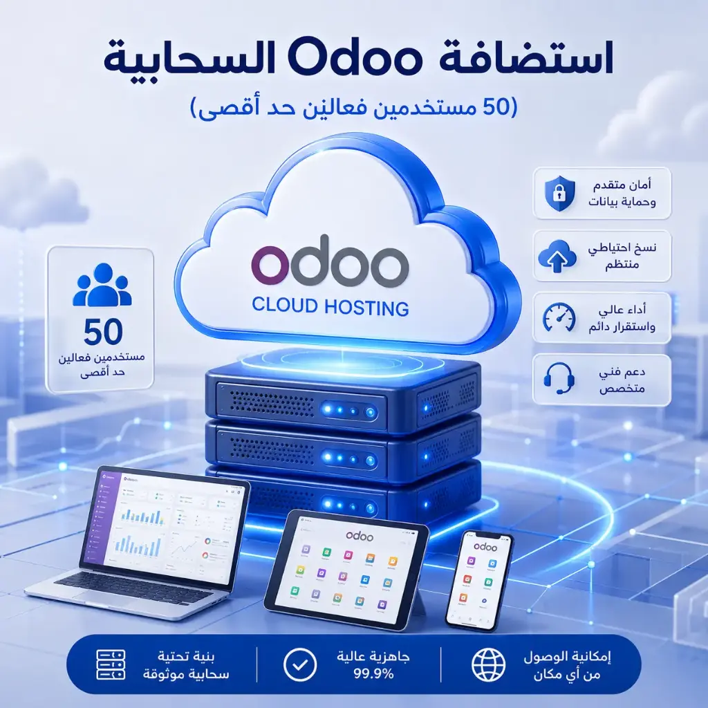 Odoo cloud hosting (maximum 50 active users)